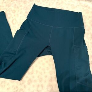 Fabletics PowerHold Deep Teal High-Rise Leggings